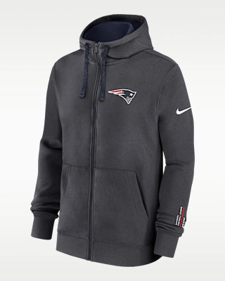 New England Patriots Playbook Page Club Men's Nike NFL Full-Zip